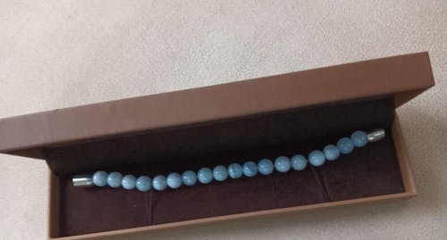 Gental Blue Lace Agate Natural Stone Bracelet With MagSnap2