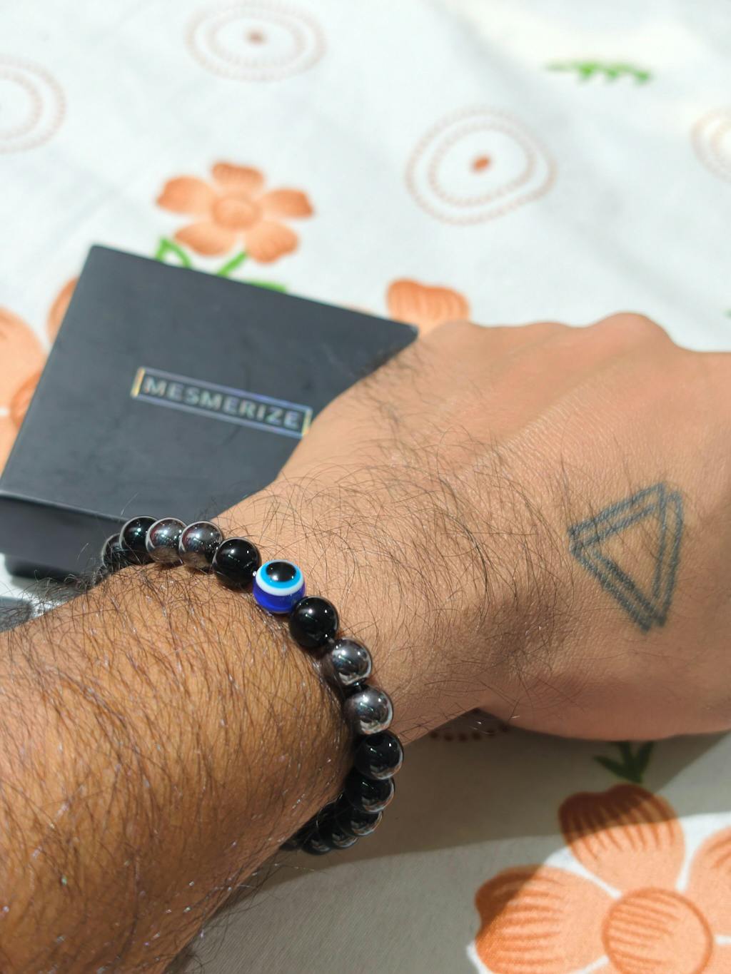 Protective Evil Eye Hematite Natural Stone Bracelet