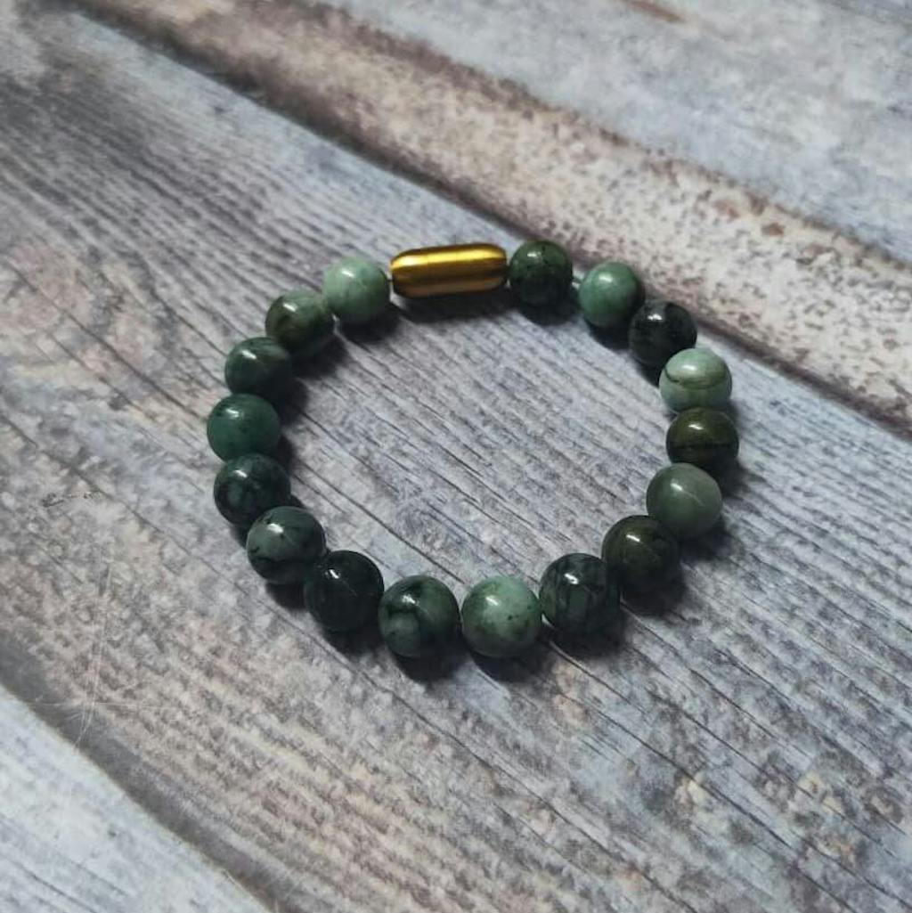 Green Radiance Emerald Natural Stone Bracelet with Magsnap 3