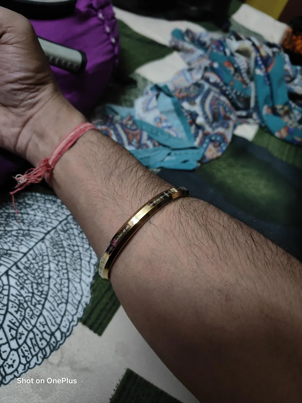 9 Verse of Hanuman Chalisa MicroCarved Round Kada