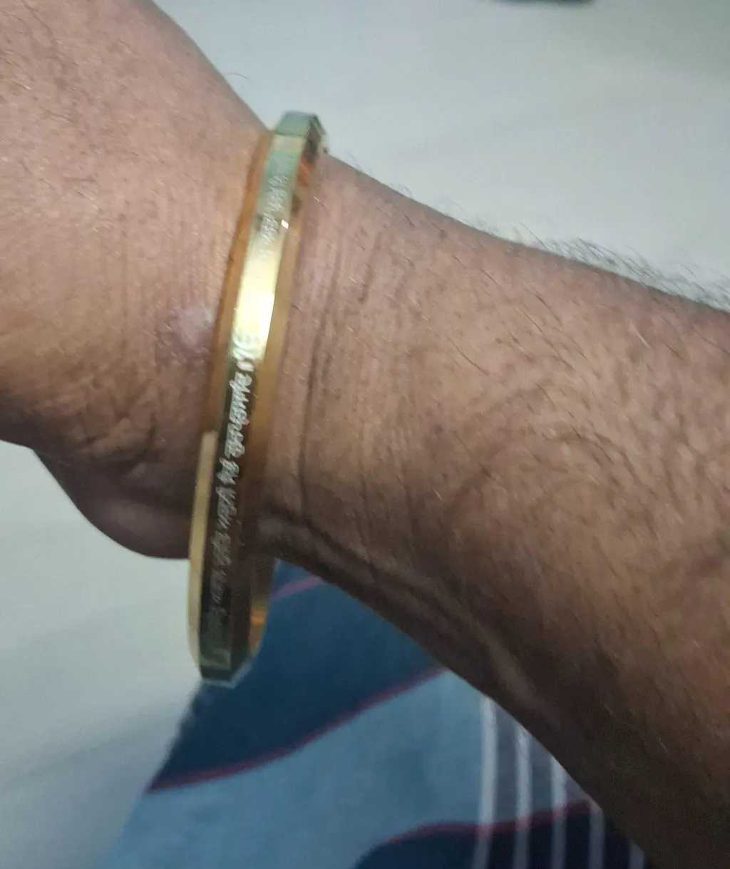 Ik Onkar Satnam Mantra MicroCarved Punjabi Kada