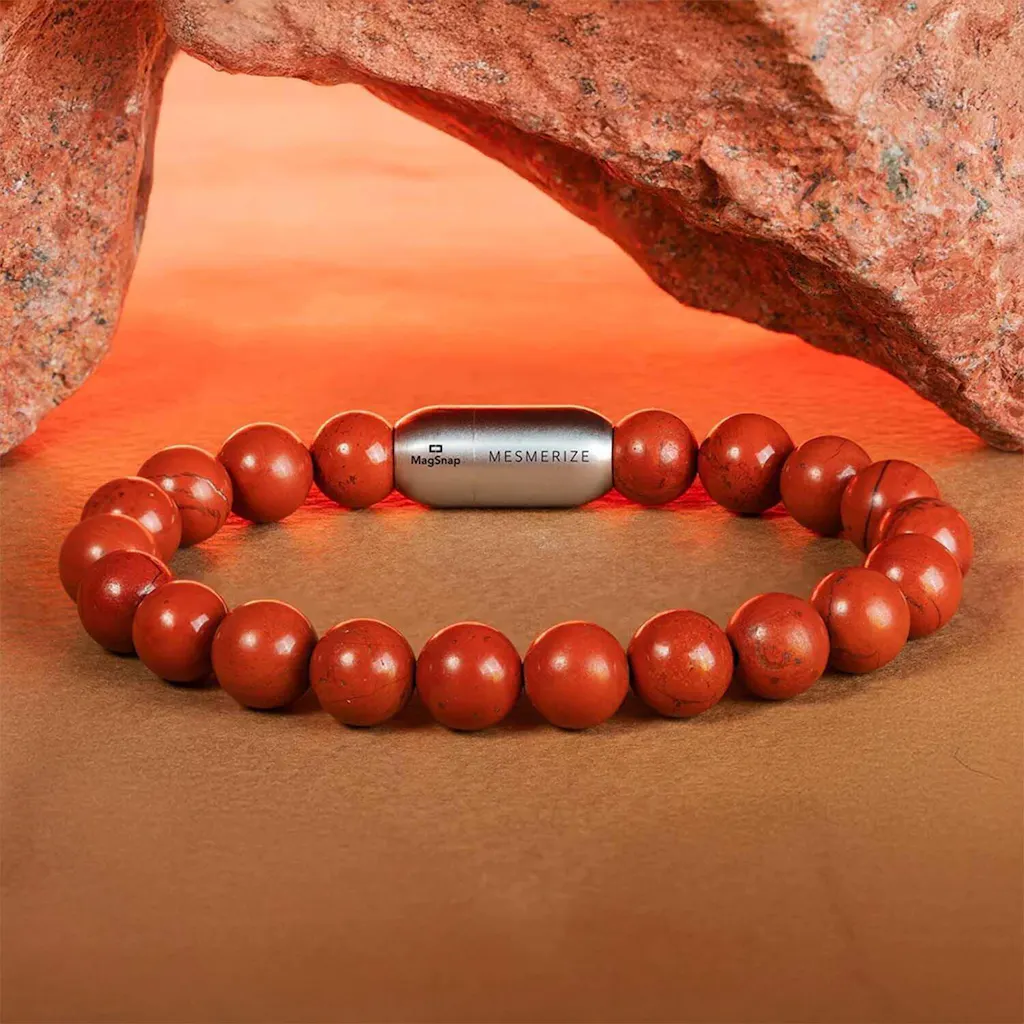 Inner Strength Red Jasper Natural Stone Bracelet