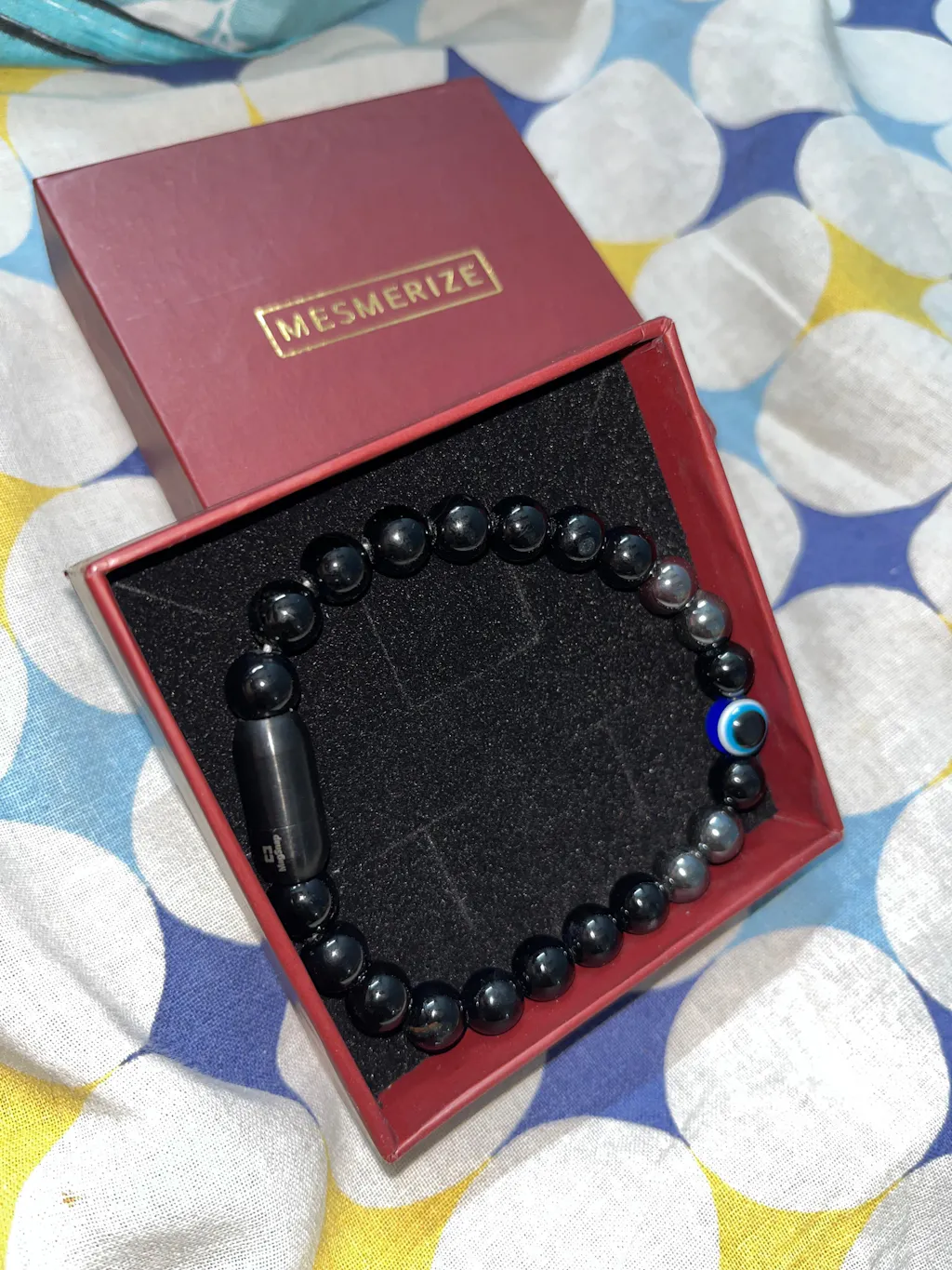 Protective Evil Eye Hematite Natural Stone Bracelet