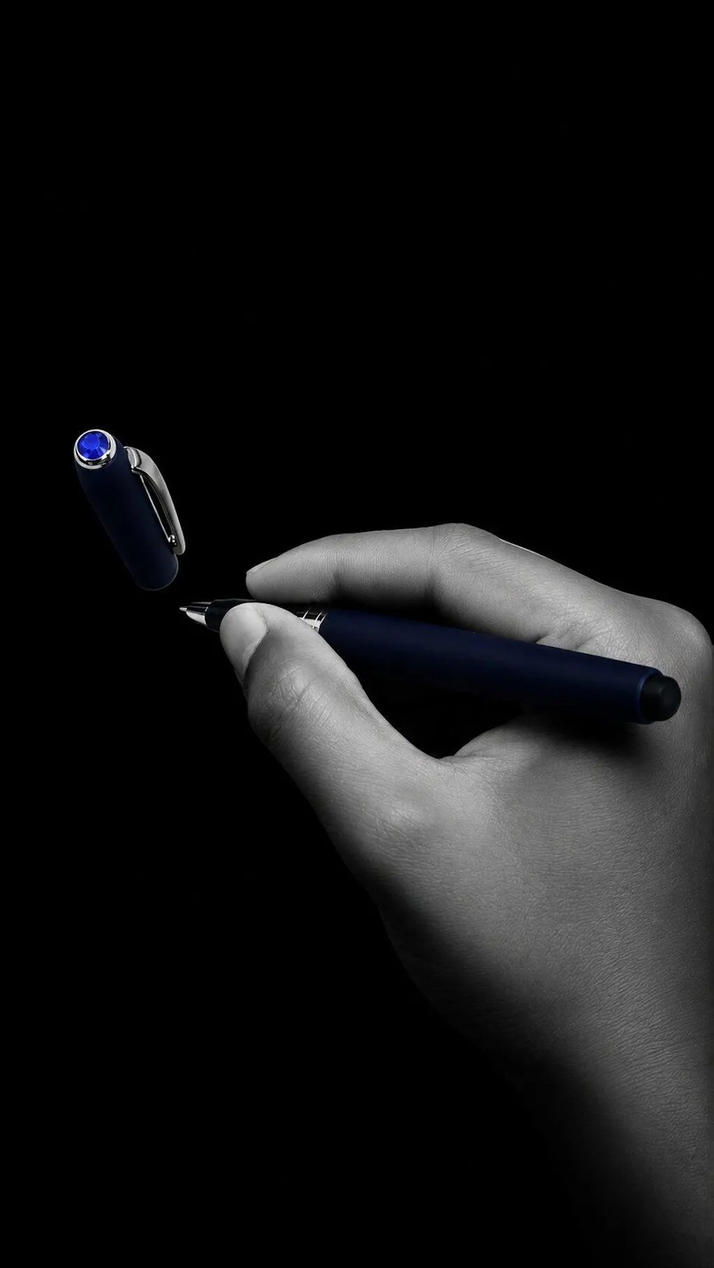Ultra Matte Blue Sapphire 2 in 1 MagSnap Roller Ball Pen with Stylus