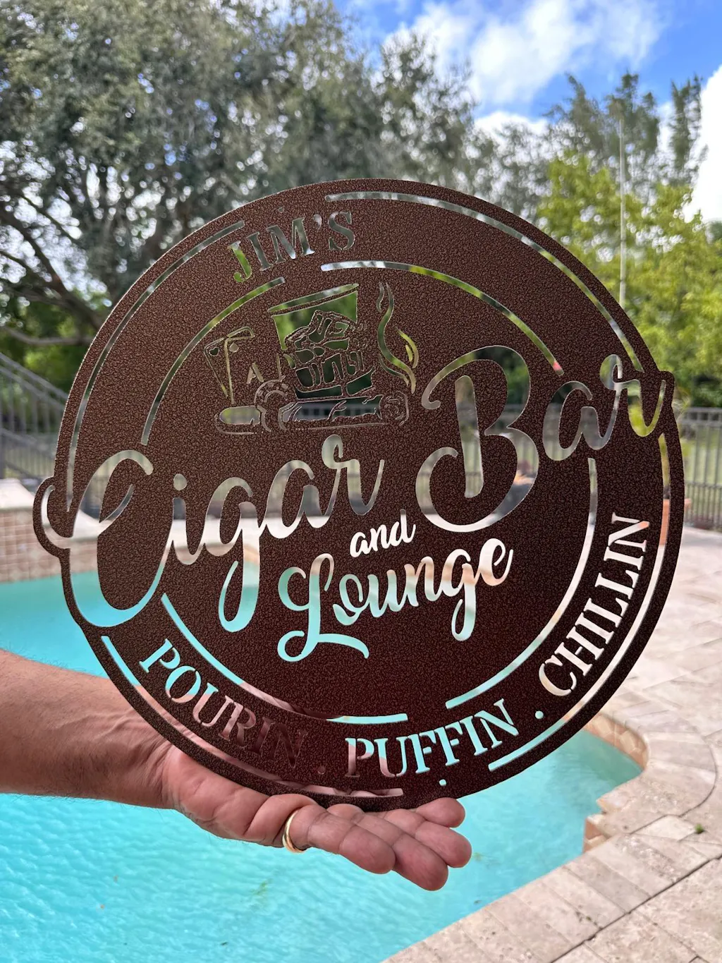 Cigar Bar and Lounge - Steel Sign