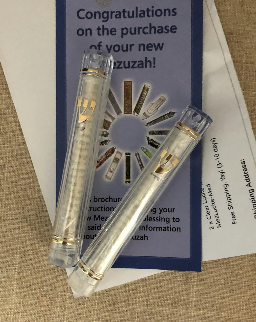 Clear Lucite Mezuzah Case 4 Inch Mezuzah Store