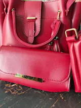 QUEEN MAROON 3PCS BAGSET