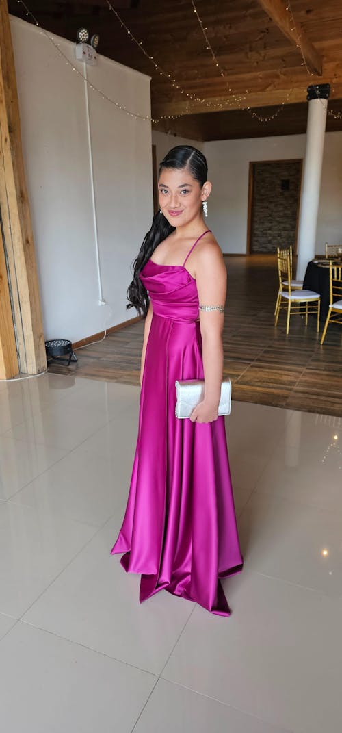 Vestido de Fiesta Largo Camila Magenta