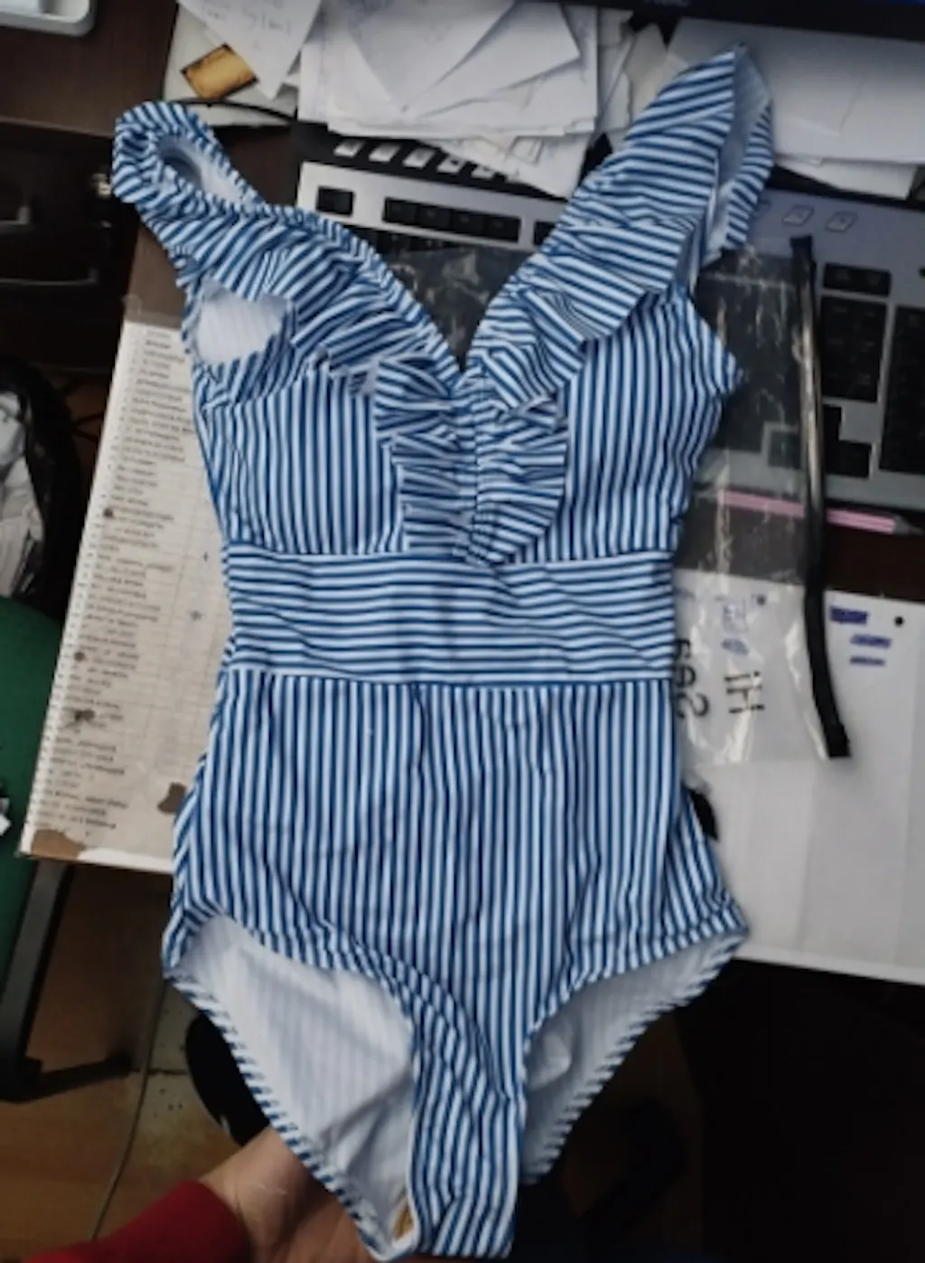 Komplet kostium kąpielowy w paski main image 1