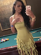 Ruffle Tassel Halter Bustier Mini Dress