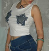 Denim Patchwork Tank Top