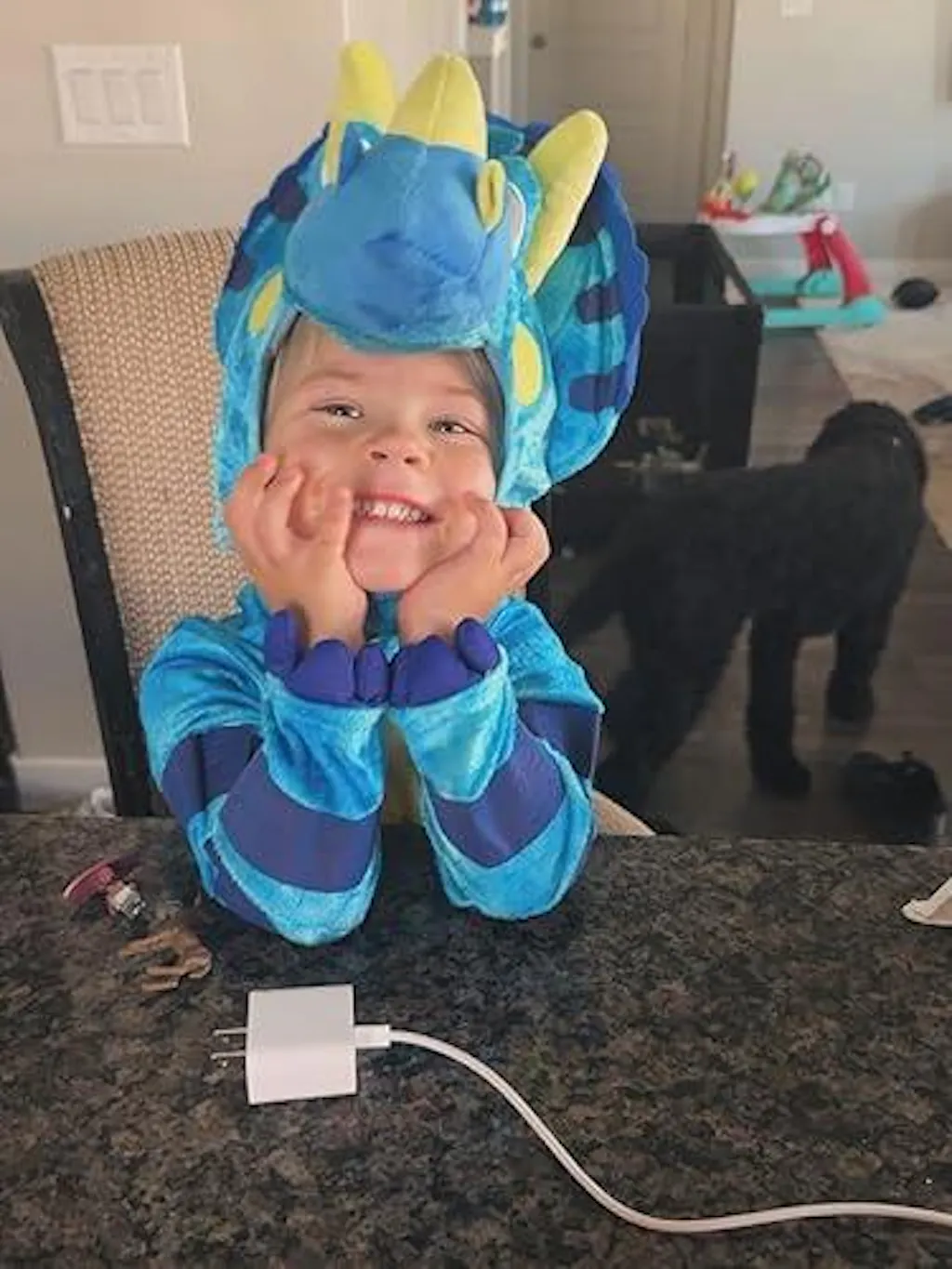 MICHLEY Baby Sky Blue Unicorn Hooded Romper Flannel Animal Costume