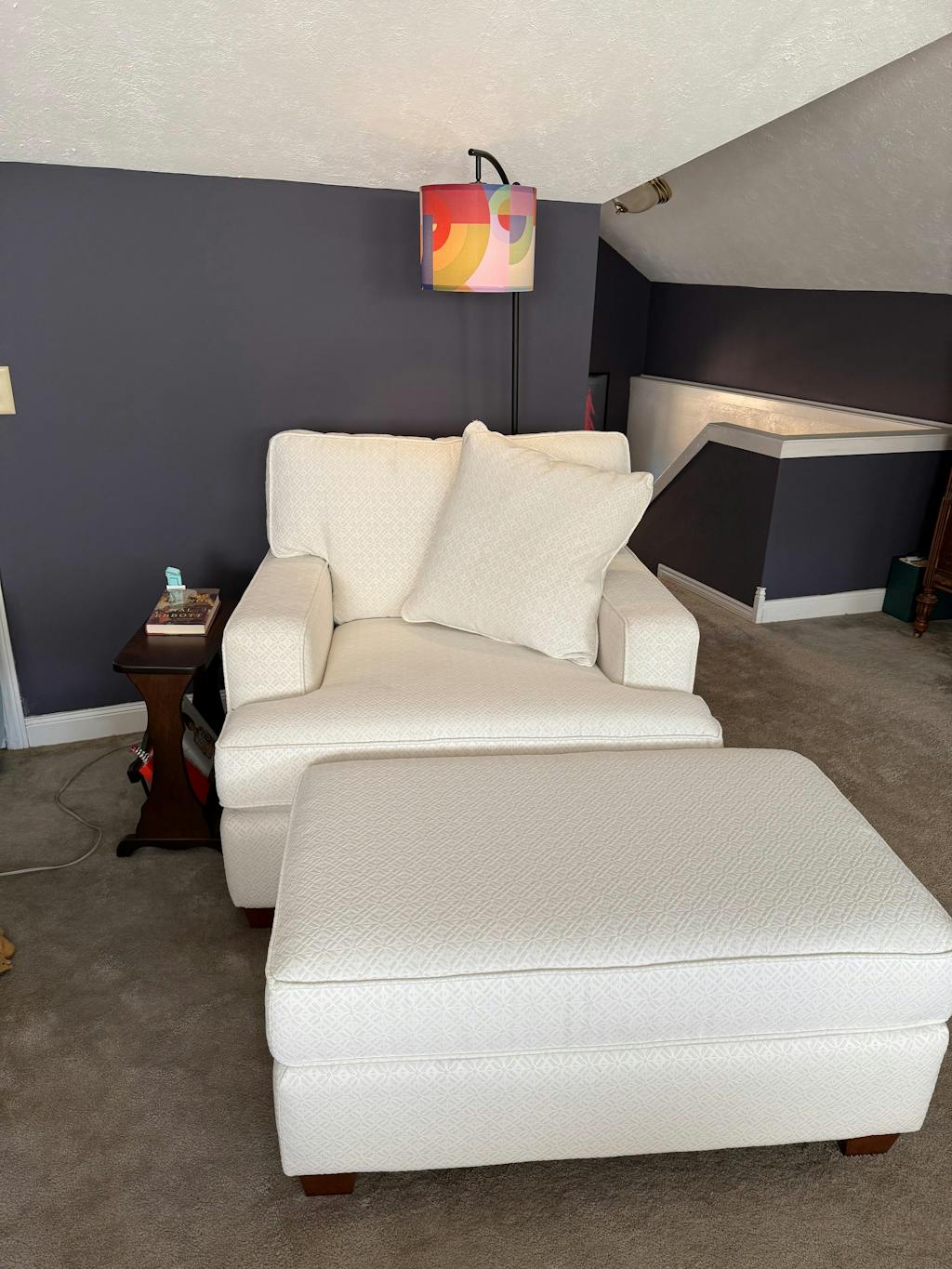 Mid Century Modern Retro Geometric Groovy Bauhaus Designed Arc Floor Lamp