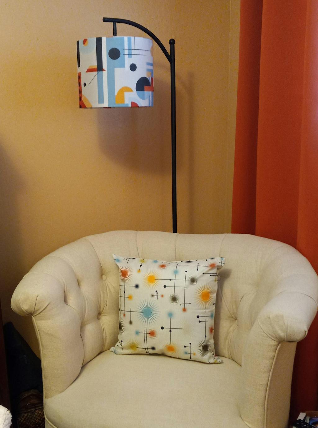 Mid Century Modern Geometric Bauhaus Designed Arc Floor Lamp