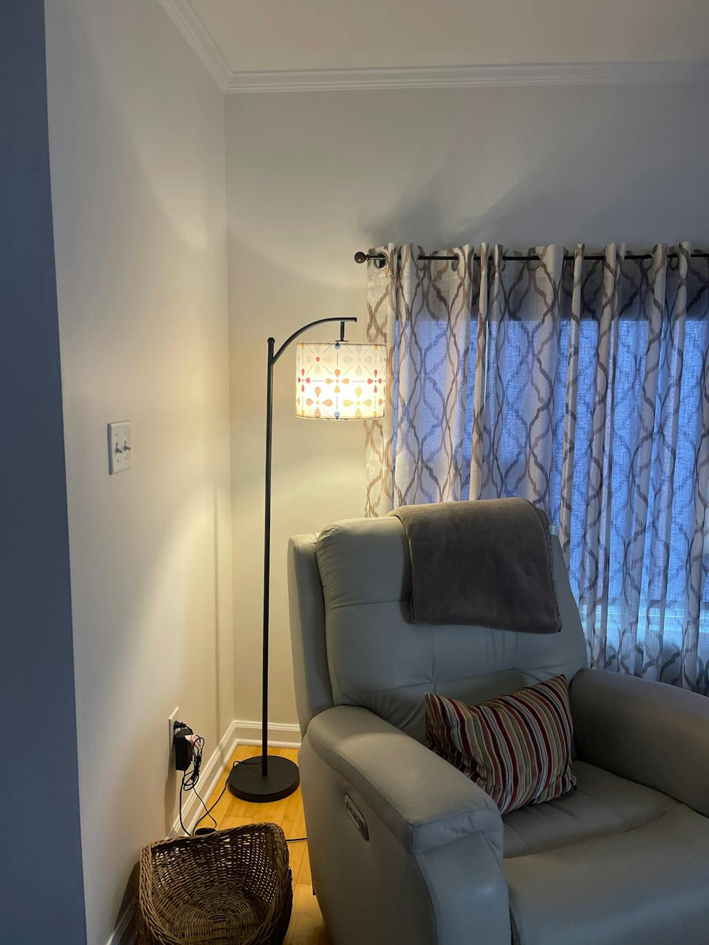 Mid Century Modern Scandinavian Modern Danish MCM Arc Floor Lamp