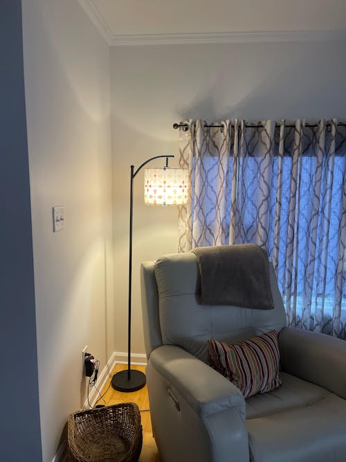 Mid Century Modern Scandinavian Modern Danish MCM Arc Floor Lamp