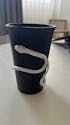 Silver Serpent Black Glass Mug