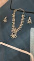 Luxury Moissanite Kundan Necklace Set with Monalisa Beads & Rice Pearls