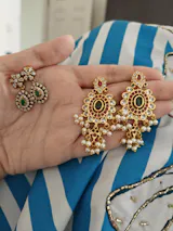 Gold Look-Alike Teardrop Dangler Earrings