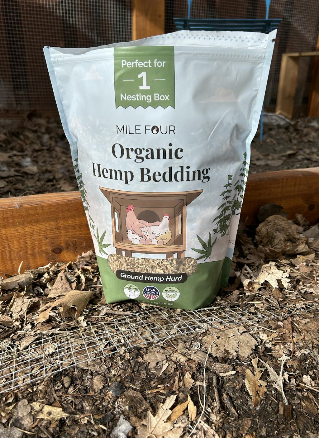 Hemp Bedding for Chicken Coops & Chicken Nesting Boxes Organic Hemp