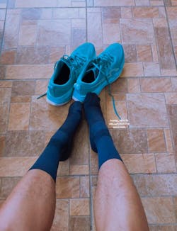 Performance Running Mid Cut Socks Carbon Black