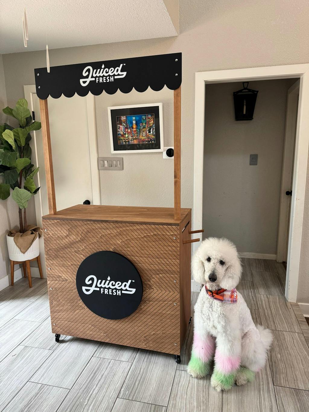 Kiosk Cart VC-16-W-E-CF | coffee and black color