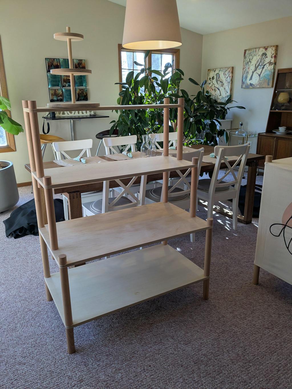 Ladder-Style Display Shelving BAR-01-NT | natural color