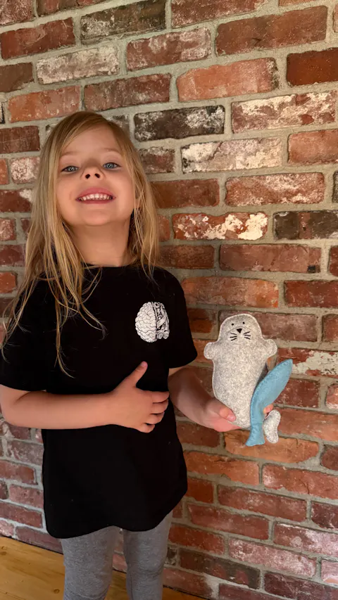 Seal and Fish felt sewing kit for kids