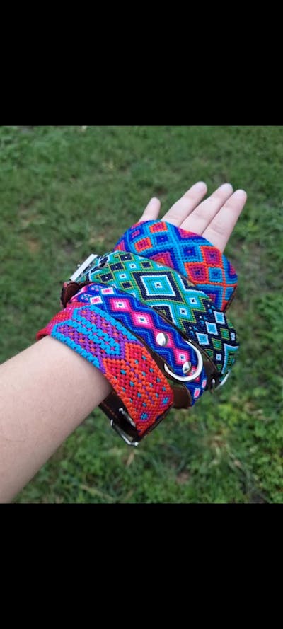 Artisan Dog Collar, Azul