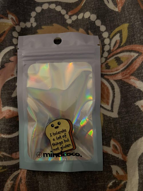 Tolerate Toast Communication Pin Badge - Perfect Celiac Gift