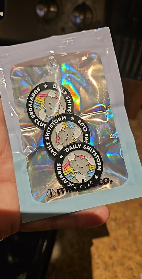 Daily Shitstorm Survivors Club Motivation Pin Badge - Perfect Sarcastic Chaos Survivor Gift