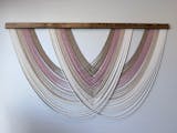 Green Arc Fiber Wall Art Macrame for Boho and Minimalist Wall Spaces V16