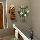 Macrame Leaf Wall Hanging with cotton cord, Boho Wall Art and Modern Style L22