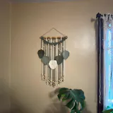 Macrame Leaf Wall Hanging with cotton cord, Boho Wall Art and Modern Style L22