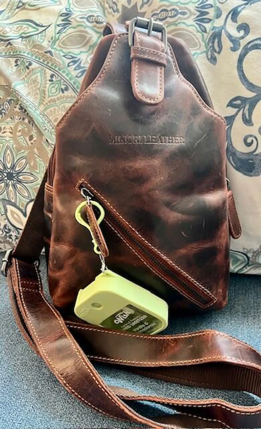 Sydney Leather Crossbody Bag – Unisex – Chestnut