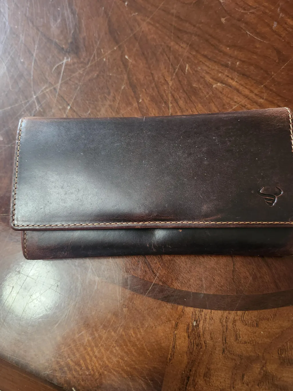 Charlotte Leather Wallet in Chestnut