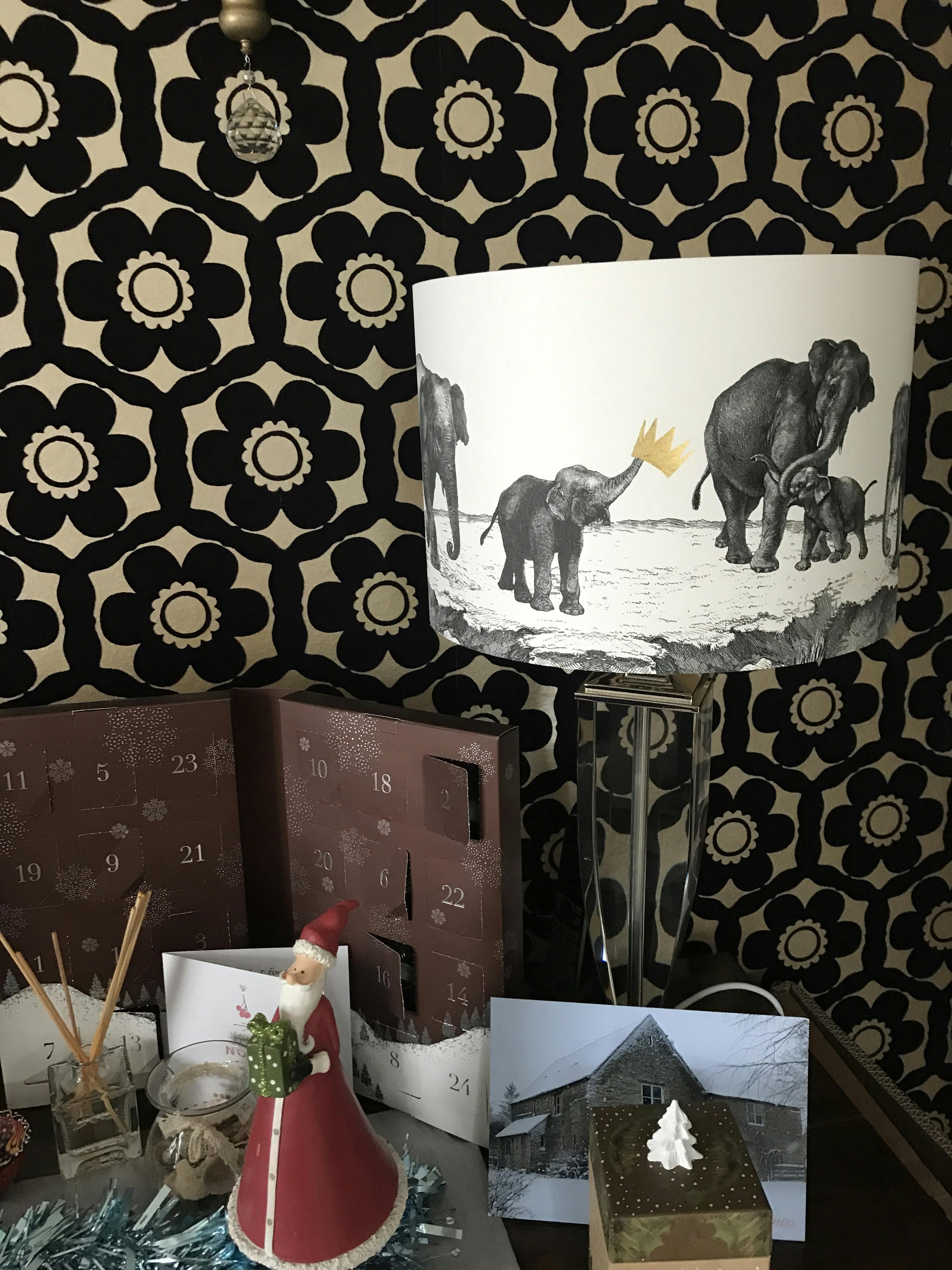 elephant print lampshade