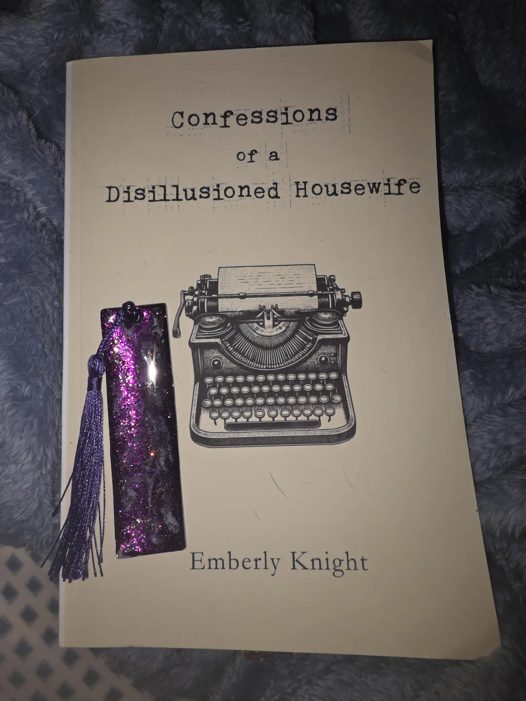 Purple Glitter Resin Bookmark (Purple Tassel)