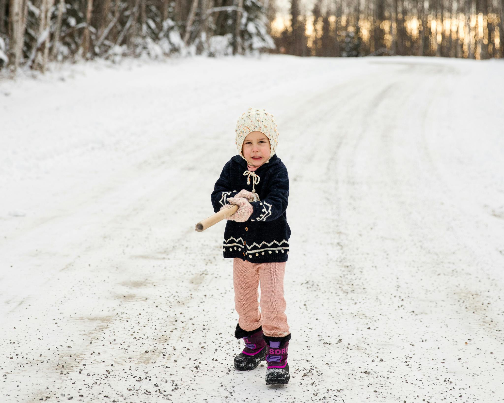 Pinecone Snowy Day Leggings — Misha & Puff