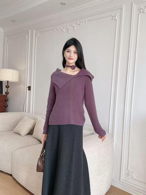 Knit Shirt+Ribbon for Women