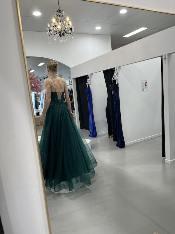 Patrice Corset Tulle Gown - Emerald