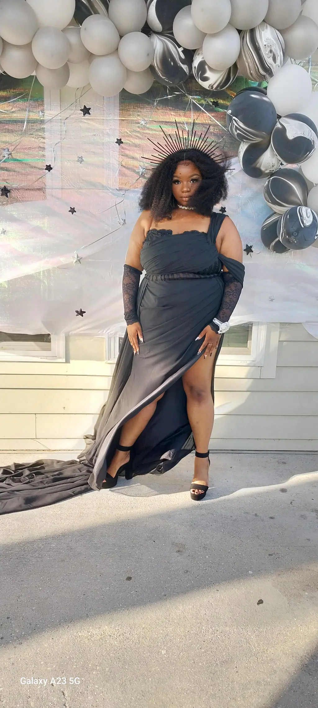 Gorgeous Long Black A-line Sweetheart Lace Laced-up Prom Dress