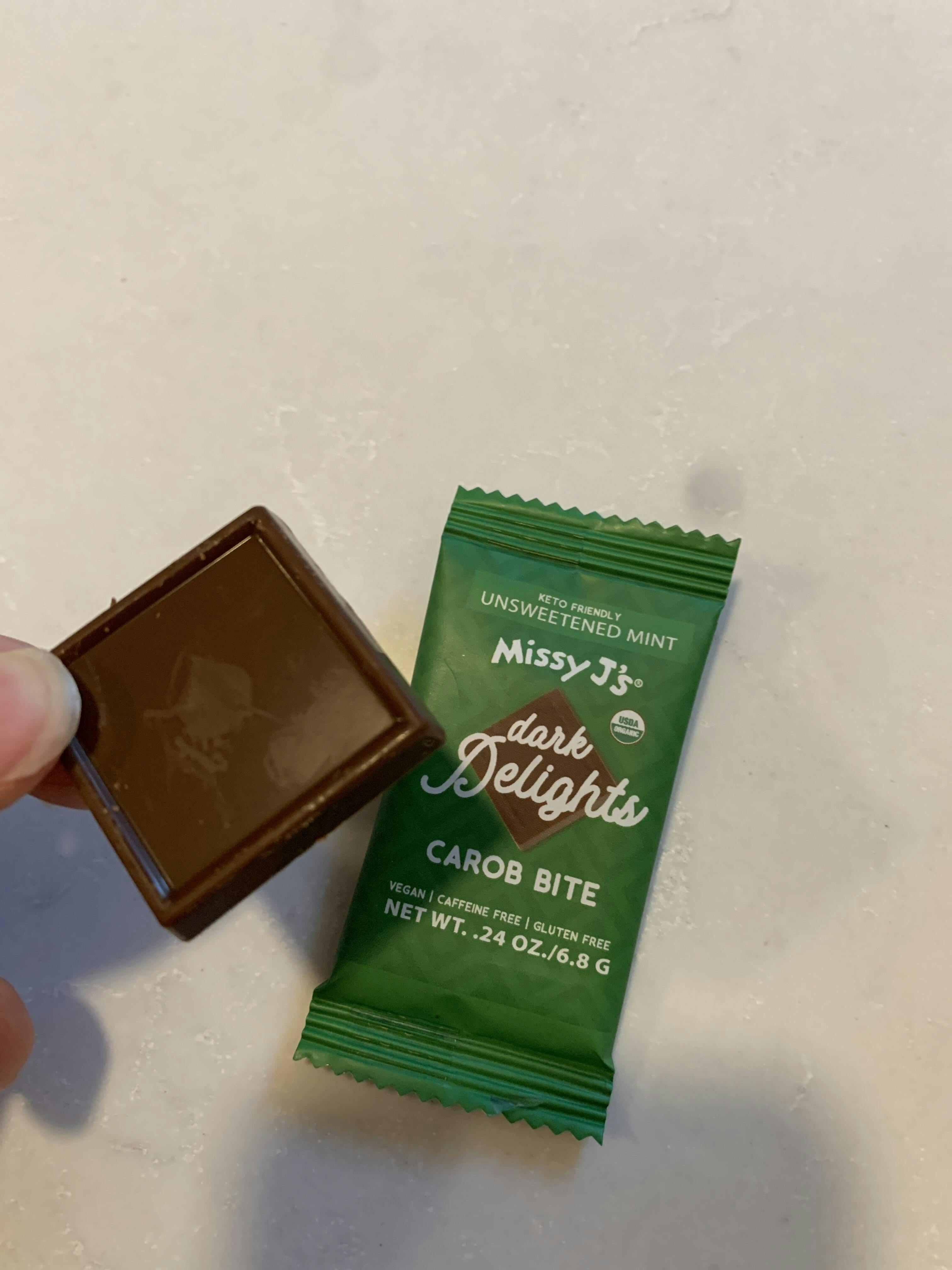 Mint Unsweetened Dark Carob Delights | MissyJs Natural Candy