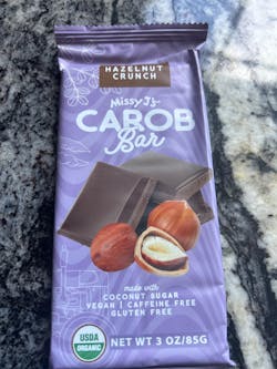 Missy J's Organic Carob Hazelnut Candy Bar-2, 6, 12pk