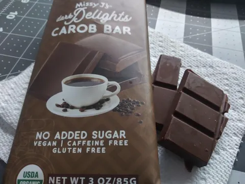 Missy J's Organic Carob Dark Delights Unsweetened Coffee Candy Bar- 2, 6, 12pk