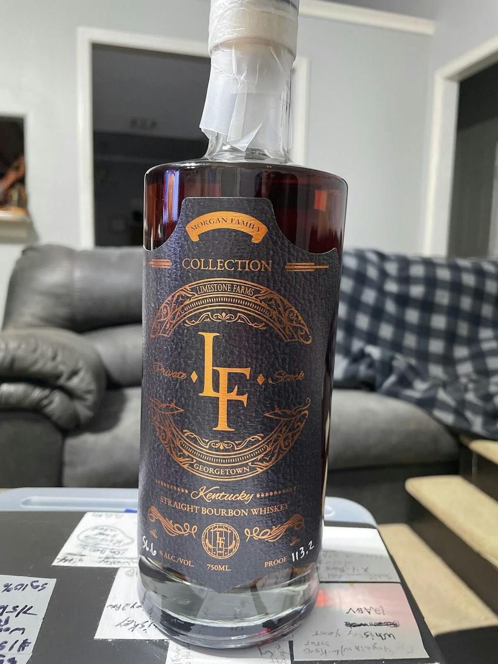 Limestone Farms "Morgan Family" Private Stock Kentucky Straight Whiskey 750mL 113 PF