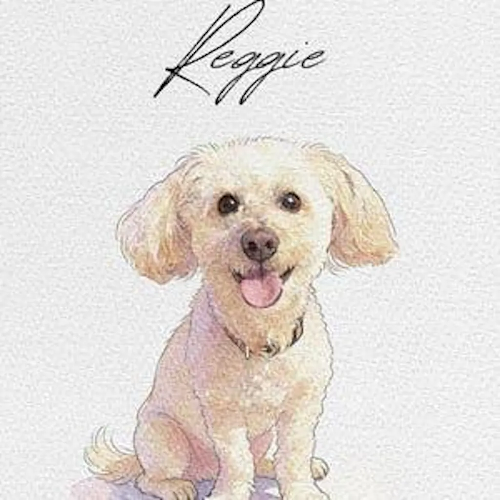 Custom Watercolor Pet Portrait - Pet Photo + Name