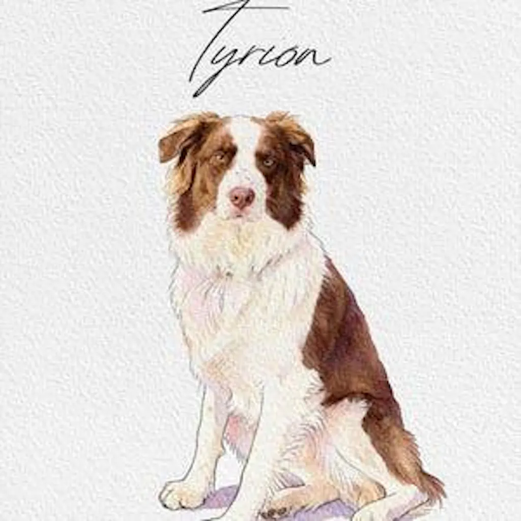 Custom Watercolor Pet Portrait - Pet Photo + Name
