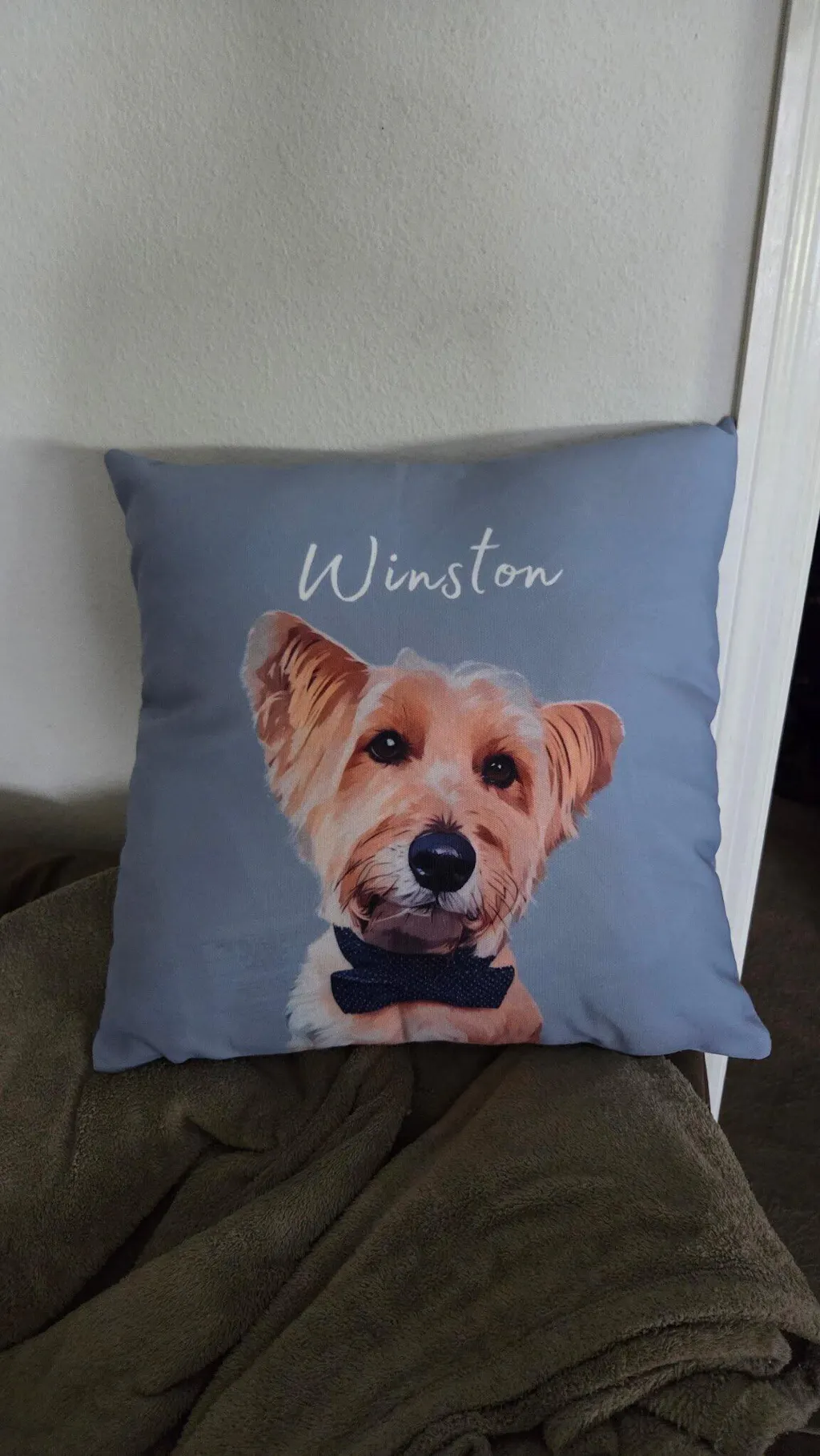 Custom Pet Pillow - Pet Photo + Name
