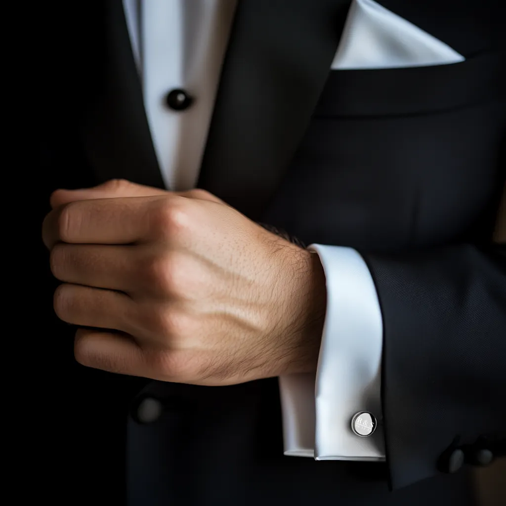 Custom Silver Cufflinks for Groom and Groomsmen | Wedding Morning Gift Set | Brompton Design